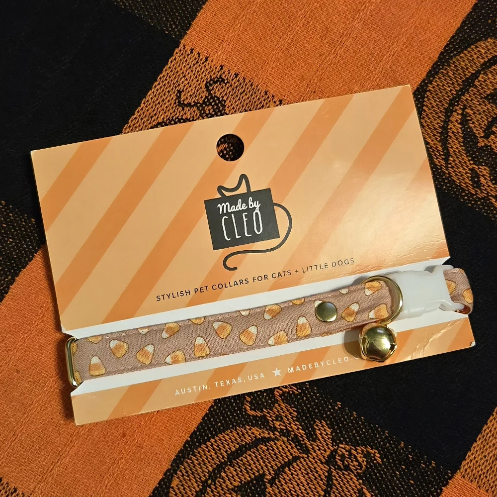PetSmart Made By Cleo Candy Corn Halloween Breakaway Cat Collar